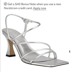 Marc Fisher Dami Silver Strappy Sandal
